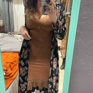 Vintage Brown Slip Dress